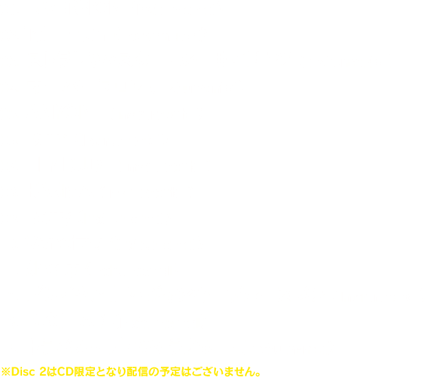 1.INVERSION (Instrumental)  2.Tell Them (Instrumental)  3.ストラトキャスター･シーサイド ’22 (Instrumental)  4.オーバｰフロウ (Instrumental)  5.ANYONE (Instrumental)  6.Burn (Instrumental)  7.HEY DUDE (Instrumental)  8.KARMA (Instrumental)  9.Betty (Instrumental)  10.Venetzia (Instrumental)  11.Shaky (Instrumental)  12.ブレイクアウト･ジャンキーブルースメン (Instrumental)  13.BIGHEAD(Instrumental)  14.トラベル・ザ・ギャラクシー (Instrumental)  ※Disc 2はCD限定となり配信の予定はございません。