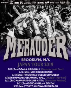 NYハードコア・シーンの雄、MERAUDERの来日公演にSANDのサポートが決定！