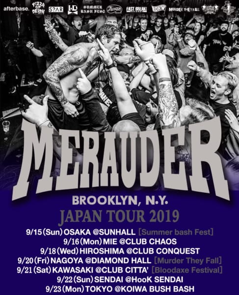 NYハードコア・シーンの雄、MERAUDERの来日公演にSANDのサポートが決定!