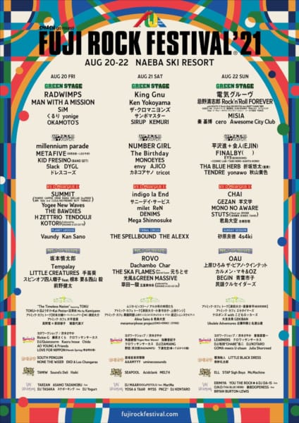 Ken Yokoyama「FUJI ROCK FESTIVAL ’21」出演決定！