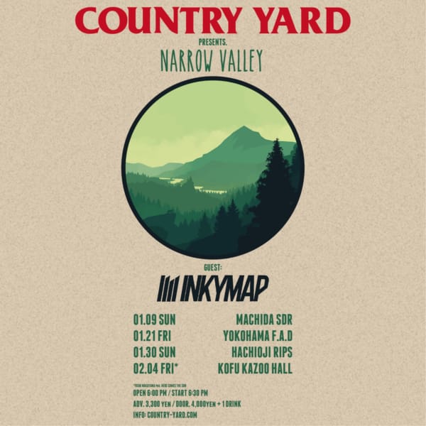 COUNTRY YARD pre.『Narrow Valley』開催決定！