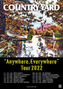 COUNTRY YARD 5th Full Album『Anywhere,Everywhere』ジャケットアートワーク公開&レコ発ツアーチケット発売中！