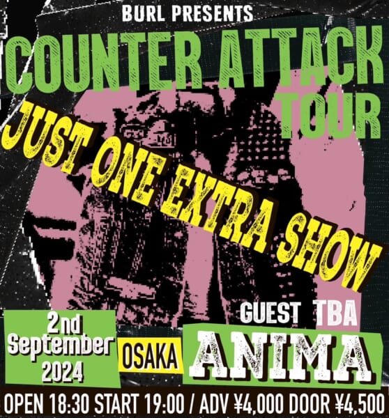 BURL pre.「COUNTER ATTACK TOUR JUST ONE EXTRA SHOW」開催決定!