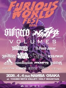 SAND、CRYSTAL LAKE 共同企画「FURIOUS WORLD FEST 2026」開催決定！